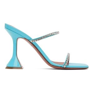AMINA MUADDI Blue Gilda Slipper 95 Heeled Sandals (Women's 8-8.5)